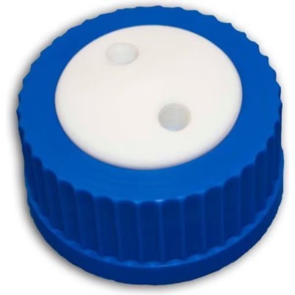 CP Lab Safety 2-Port Cap with Plugs, For Glass Bottles with GL45 Closure, Cp Lab Safety., Mfr#: WF-GL45-2KIT