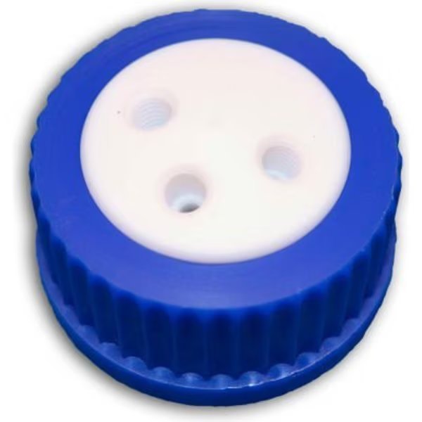 CP Lab Safety 3-Port Cap with Plugs, For Glass Bottles with GL45 Closure, Cp Lab Safety., Mfr#: WF-GL45-3KIT