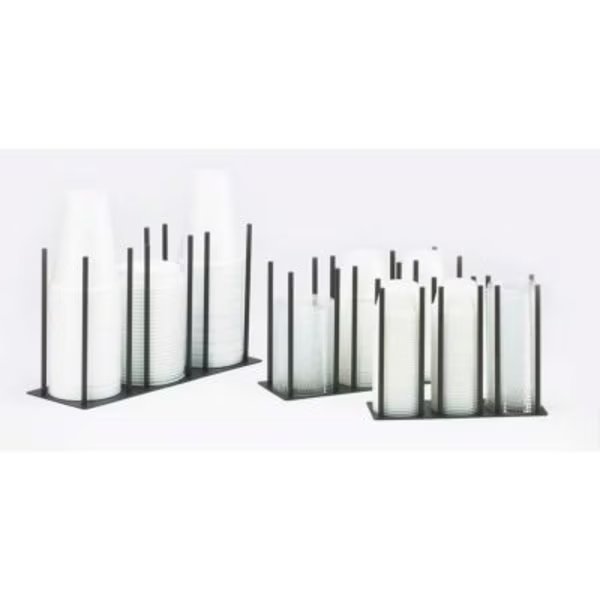Cal-Mil 1516-2-13 Ramekin / Lid Organizer Up to 3" Diameter 8-1/8"W x 3"D x 6"H Black, Cal Mil Plastics, Mfr#: 1516-2-13