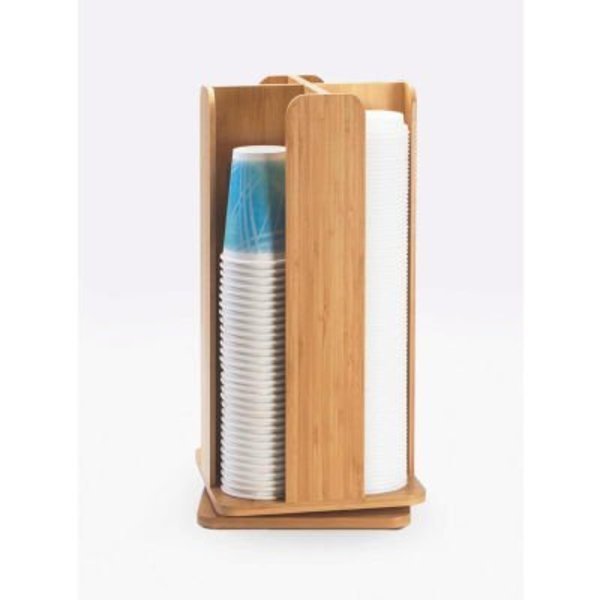 Cal-Mil 378 Classic Revolving Cup and Lid Organizer 8-1/4"W x 8-1/4"D x 18"H, Acrylic, Cal Mil Plastics, Mfr#: 378