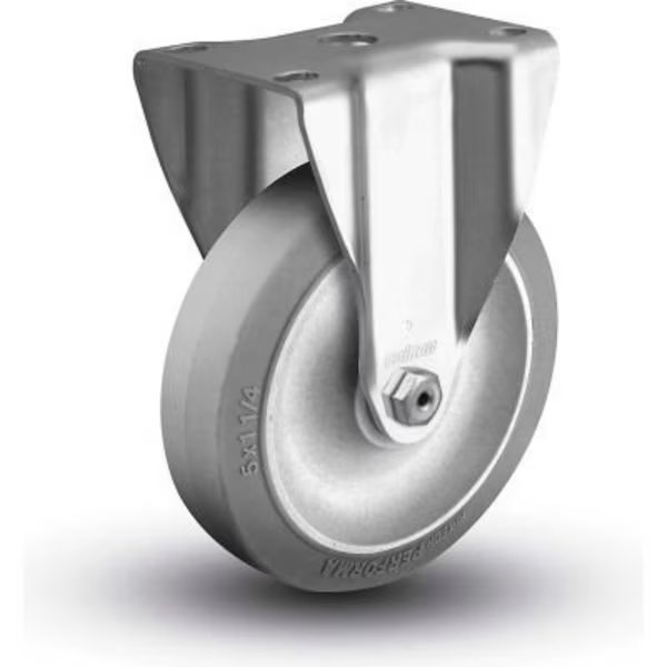 Colson® 2 Series Rigid Plate Caster 2.05208.441 - Rubber on Polyolefin 5" Dia. 325 Lb., Colson, Mfr#: 2.05208.441