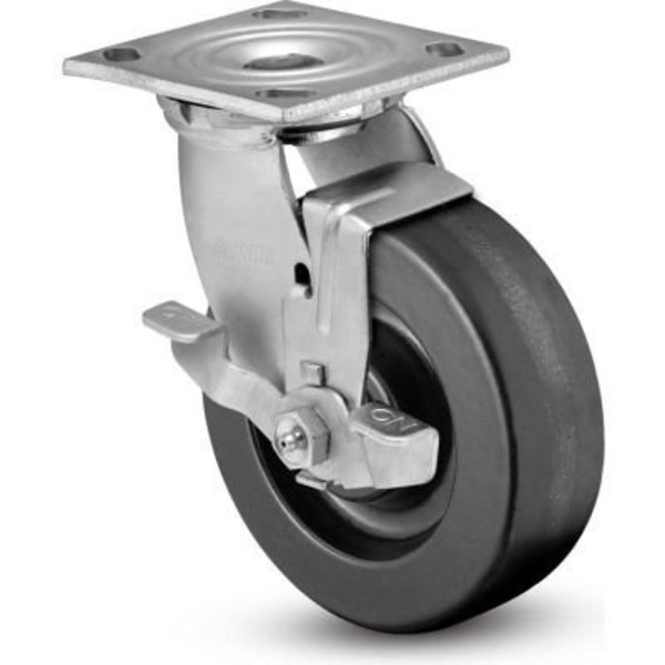 Colson® 4 Series Swivel Plate Caster 4.04109.339 BRK7 - Phenolic Top Lock Brake 4" Dia. 800 Lb., Colson, Mfr#: 4.04109.339 BRK7