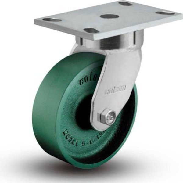 ¬Æ 6 Series Swivel Plate Caster - Cast Iron 6" Dia. 1500 Lb. Cap., Colson, Mfr#: 6.06289.139