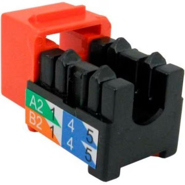Vertical Cable Cat 5E V-Max U-Style Keystone Jack - Orange, Chiptech, Inc Dba Vertical Cable, Mfr#: 351-V2618/OR
