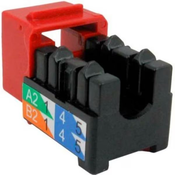 Vertical Cable Cat 6 V-Max U-Style Keystone Jack - Red, Chiptech, Inc Dba Vertical Cable, Mfr#: 352-V2720/RD