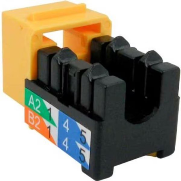Vertical Cable Cat 6 V-Max U-Style Keystone Jack - Yellow, Chiptech, Inc Dba Vertical Cable, Mfr#: 352-V2722/YL
