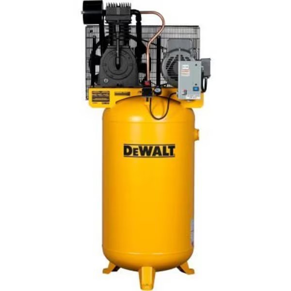 DeWALT® DXCMV7518075, 7.5HP, Two-Stage Compressor, 80 Gal, Vert., 175 PSI, 22.1 CFM, 1-Phase 230V, Mat Industries, Mfr#: DXCMV7518075