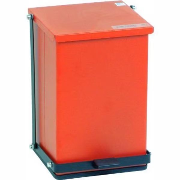 Detecto® Red Baked Epoxy Steel Step-On Can, 24 Quart, Detecto, Mfr#: P-24R