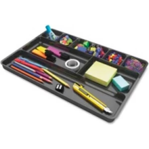 Deflect-o® Desk Drawer Organizer 14" x 9" Black, Deflecto, Mfr#: 38104