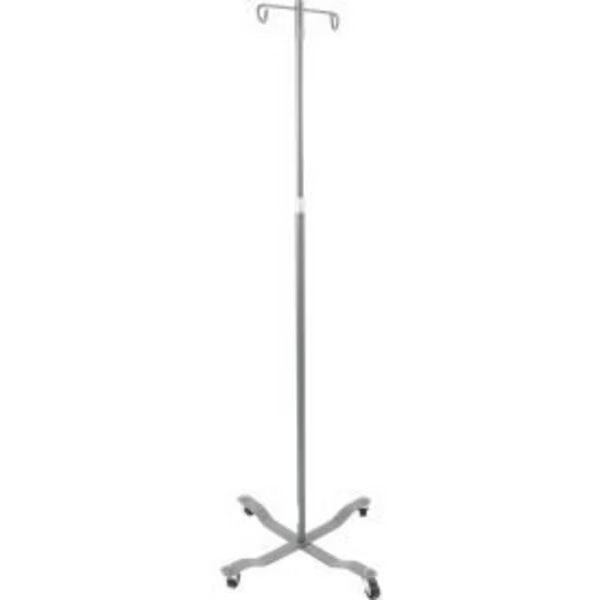 Drive Medical 13033SV Economy Removable Top IV Pole, Silver Vein, 2 Hook, 40"- 82" Height, Drive Medical, Mfr#: 13033SV