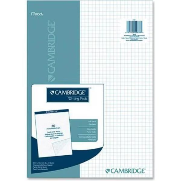 Mead® Cambridge Quad Writing Pad, 8-1/2" x 11", Quad Ruled, White, 80 Sheets/Pad, Mead Products, Mfr#: 59878