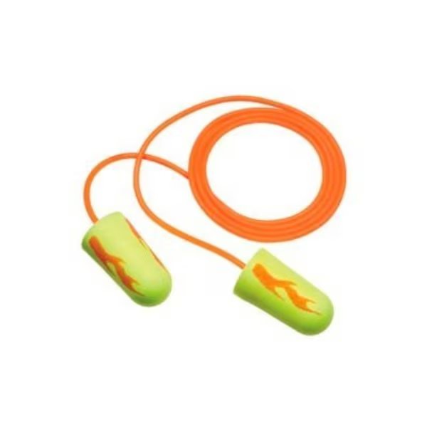 3M„¢ E-A-Rsoft„¢ Yellow Neon Blasts„¢ Foam Earplugs, Corded, 311-1252, 200 Pairs, Ear, Mfr#: 311-1252