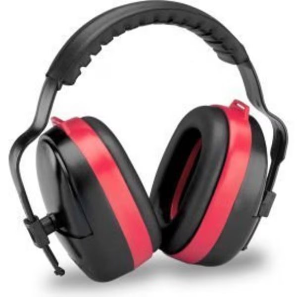Elvex® MaxiMuff„¢ Earmuff, Dielectric, Multi-Position, NRR 28, Black/Red, 1 Pair, Delta Plus, Mfr#: WELHB35