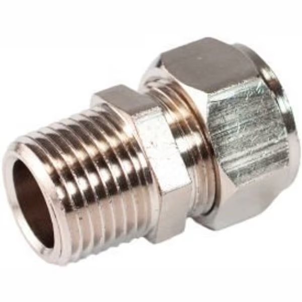 Maxline M8001 Straight Fitting , 1/2" Tubing  for 3/8" Male NPT Thread, Engineered Specialties, Mfr#: M8001