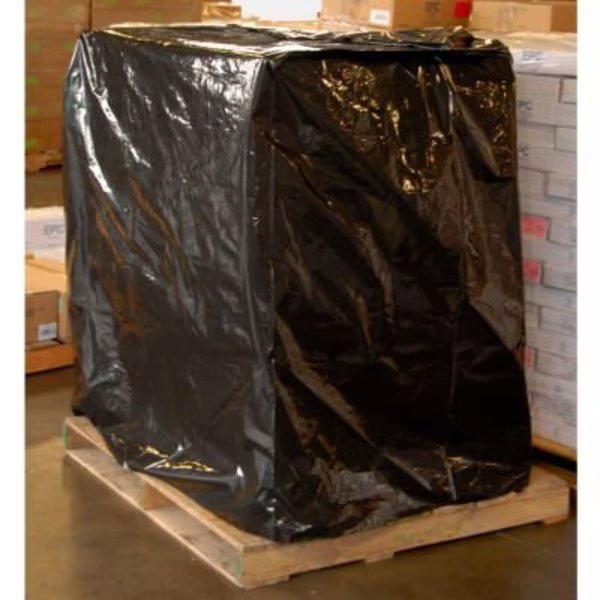 Pallet Cover W/UVI Additive, 51"W x 49"D x 85"H, 3 Mil, Black, 50/Pack, Lk Packaging, Mfr#: 30G-514985B