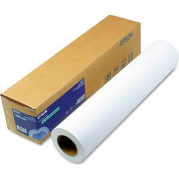 HP Designjet Inkjet Large Format Paper, 24" x 100', Matte White, 1 Roll, Epson, Mfr#: S041595