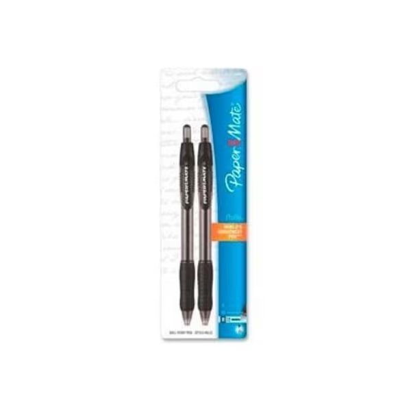 Paper Mate® Profile Ballpoint Retractable Pen, 1.4mm, Translucent/Black Barrel, Black Ink, Paper Mate, Mfr#: 89468