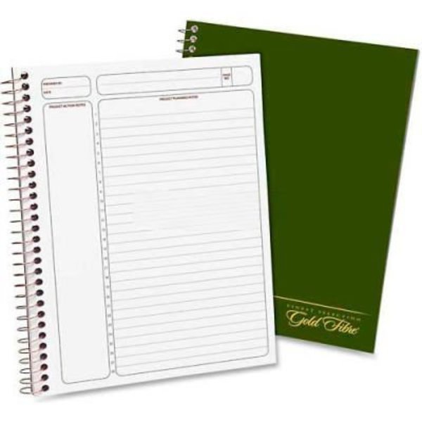 Esselte¬Æ Gold Fibre Project Planner, Green Cover, White Paper, 7-3/4" x 9-1/2", 84 Sheets/Pad, Esselte Pendaflex Corp., Mfr#: 20816