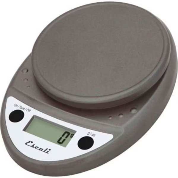 Escali P115M Primo Compact Digital Scale, 5000 g x 1 g, Metallic, Escali, Mfr#: P115M