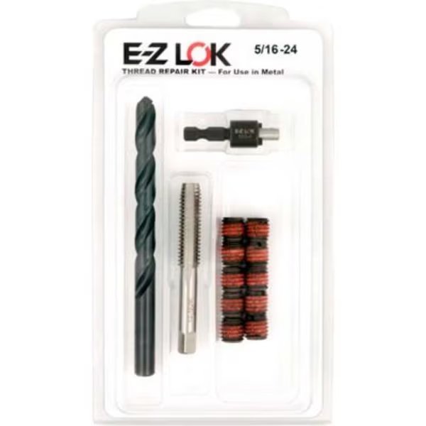Thread Repair Kit, Self Locking Thread Inserts, 5/16"-24-1/2"-13, Steel, E-Z Lok, Mfr#: EZ-329-524