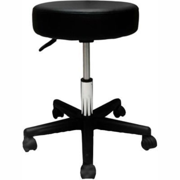 Pneumatic Mobile Stool Without Back, 18" - 22"H, Black, Fabrication Enterprises, Mfr#: 1885930