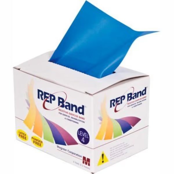 REP Band® Latex Free Exercise Band, Blueberry, 6 Yard Roll/Box, Fabrication Enterprises, Mfr#: 10-1077