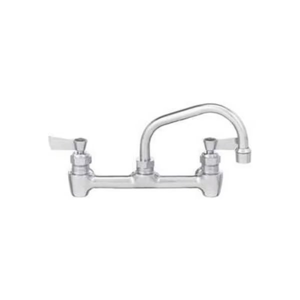 Fisher, 8" Centers Backsplash Faucet W/12" Swing Spout, Stainless Steel, Fisher Mfg, Mfr#: 60801