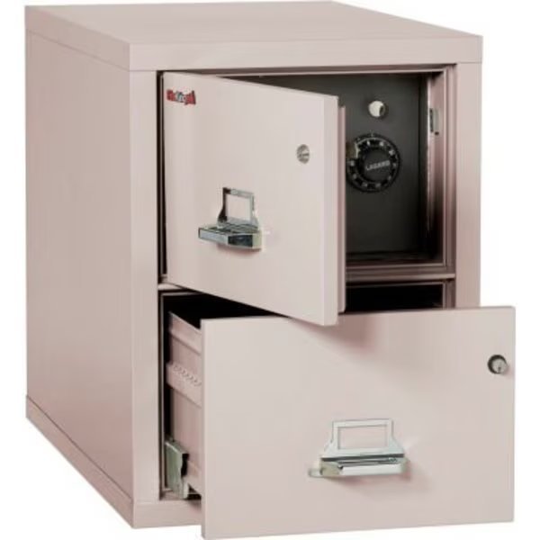 Fireking Fireproof 2 Drawer Vertical Safe-In-File Legal 20-13/16"Wx31-9/16"Dx27-3/4"H Platinum, Fire King, Mfr#: 2-2131-CPLSF