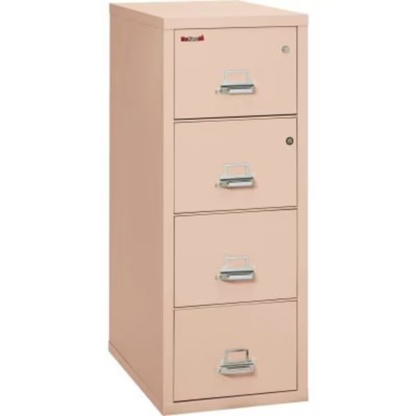 Fireking Fireproof 4 Drawer Vertical Safe-In-File Legal 20-13/16"Wx31-9/16"Dx52-3/4"H Champagne, Fire King, Mfr#: 4-2131-CCHSF