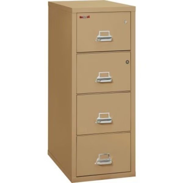 Fireking Fireproof 4 Drawer Vertical Safe-In-File Legal 20-13/16"Wx31-9/16"Dx52-3/4"H Sand, Fire King, Mfr#: 4-2131-CSASF