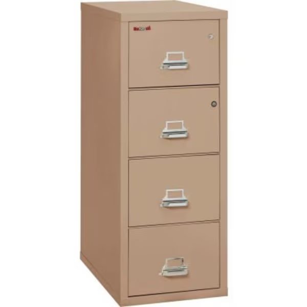Fireking Fireproof 4 Drawer Vertical Safe-In-File Legal 20-13/16"Wx31-9/16"Dx52-3/4"H Taupe, Fire King, Mfr#: 4-2131-CTASF