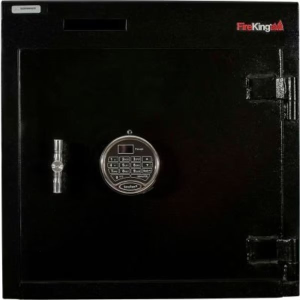 Cennox Deposit Slot Safe B2020S-FK1 20-1/2"W x 20"D x 20-1/2"H Electronic Lock 3.68 Cu. Ft. Black, Fire King Security Products, Mfr#: B2020S-FK1