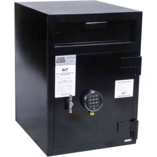 Cennox Mail Box Drop Safe MB2720ICHS2SG40 19"W x 22"D x 27"H Electronic Lock - 3.57 Cu. Ft. Black, Fire King Security Products, Mfr#: MB2720ICHS2SG40