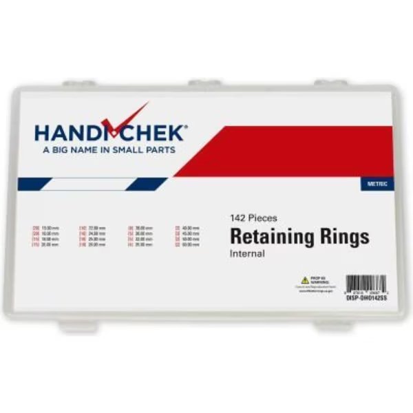Housing Ring Internal Assortment Stainless Steel Plain Metric 142 Piece, Flint Hills Trading, Mfr#: DISP-DHO142SS