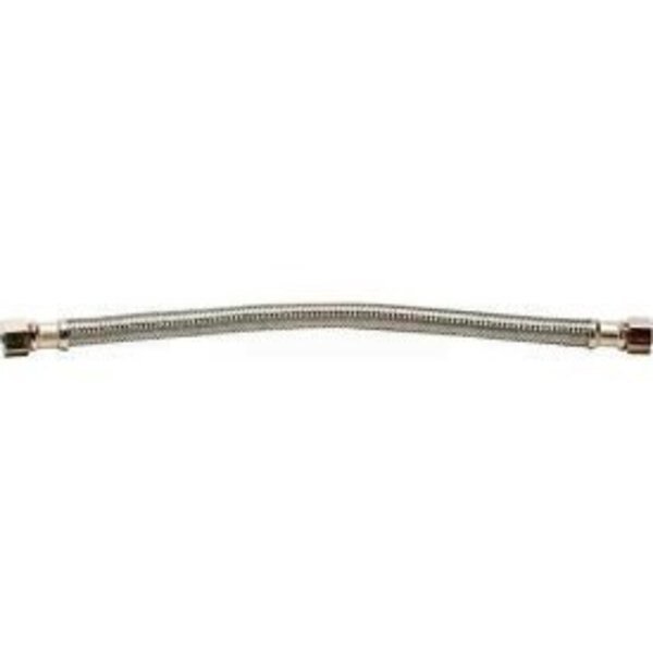 Fluidmaster B6F12 Faucet Supply 3/8 In. Compression X 3/8 In. Compression X 12 In. - Stainless Steel, Fluidmaster, Mfr#: B6F12