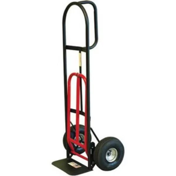 Milwaukee Hand Truck - D-Handle - Pneumatic Wheels - 800 Lb. Capacity - Black & Red, Milwaukee Hand Trucks, Mfr#: 49515