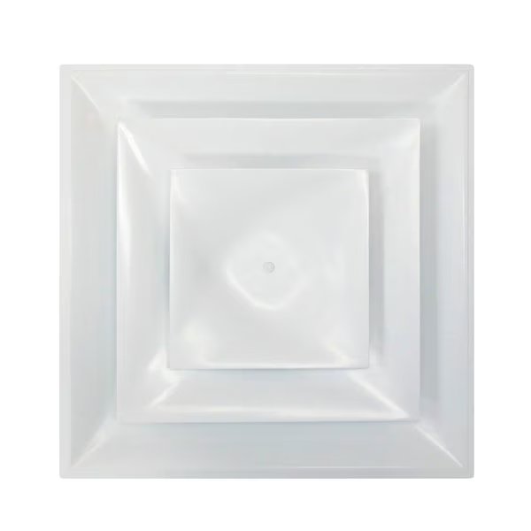 American Louver Stratus Cone Diffuser With 8" Neck, White, STR-C-8W, American Louver/Plasticade, Mfr#: STR-C-8W