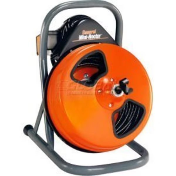 General Wire MRP-B Mini-Rooter Pro Drain/Sewer Cleaning Machine W/ 75' x 3/8"Cable & 4 Pc Cutter Set, General Wire Spring, Mfr#: MRP-B