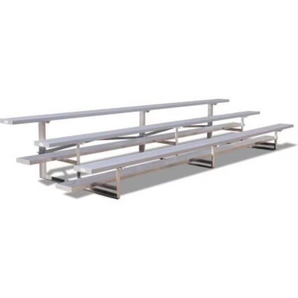 3 Row National Rep Aluminum Bleacher, 9' Long, Single Footboard, Gt Grandstands By Ultraplay, Mfr#: NB-0309ASTD