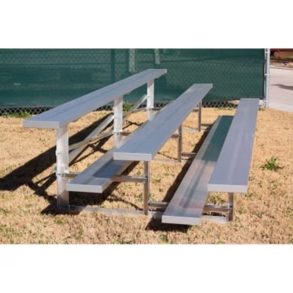 3 Row National Rep Aluminum Bleacher, 12' Long, Single Footboard, Gt Grandstands By Ultraplay, Mfr#: NB-0312ASTD