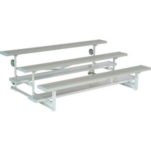 3 Row National Rep Aluminum Bleacher, 24' Long, Single Footboard, Gt Grandstands By Ultraplay, Mfr#: NB-0324ASTD