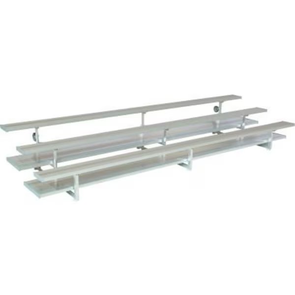 3 Row National Rep Tip N Roll Aluminum Bleacher, 24' Long, Single Footboard, Gt Grandstands By Ultraplay, Mfr#: TR-0324STD