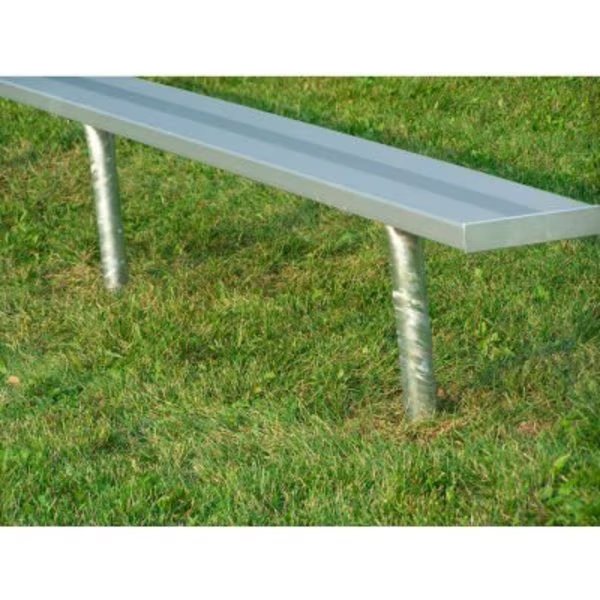 6' Aluminum Team Bench without Back and Galvanized Steel Frame, In Ground Mount, Gt Grandstands By Ultraplay, Mfr#: BE-PD00600