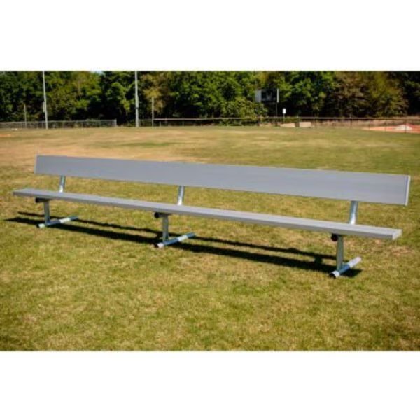 8' Aluminum Team Bench with Back and Galvanized Steel Frame, Portable, Gt Grandstands By Ultraplay, Mfr#: BE-PG00800
