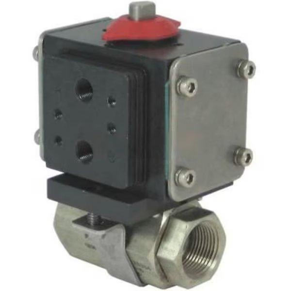 Gemini Valve® S/S Ball Valve W/500 Series Double-Acting Pneumatic Actuator, 1", Gemini Valve Sales & Service Inc., Mfr#: 1 86-6-RT-6-A512D-PMK-4-A510
