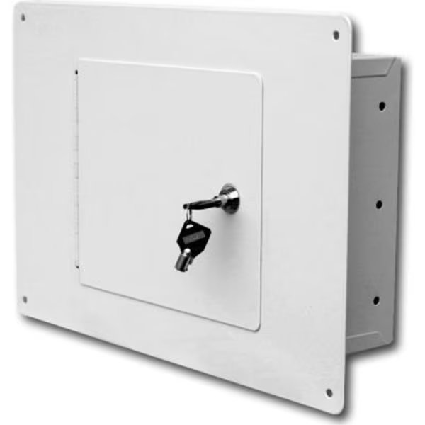 Homak Between The Studs Wall Safe WS00017001 - 17-1/4" x 4" x 11-3/4", White, Homak, Mfr#: WS00017001