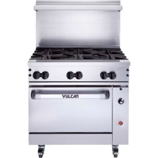 Vulcan 36S-6BN, Endurance Range, Standard Oven, Natural Gas, S/S , 6 Burners, Vulcan Restaurant Equipment, Mfr#: 36S-6BN