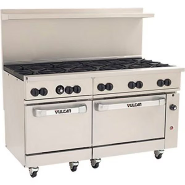 Vulcan 60SS-10BP, Endurance Range, 2 Standard Ovens, Propane, S/S, 10 Burners, Vulcan Restaurant Equipment, Mfr#: 60SS-10BP