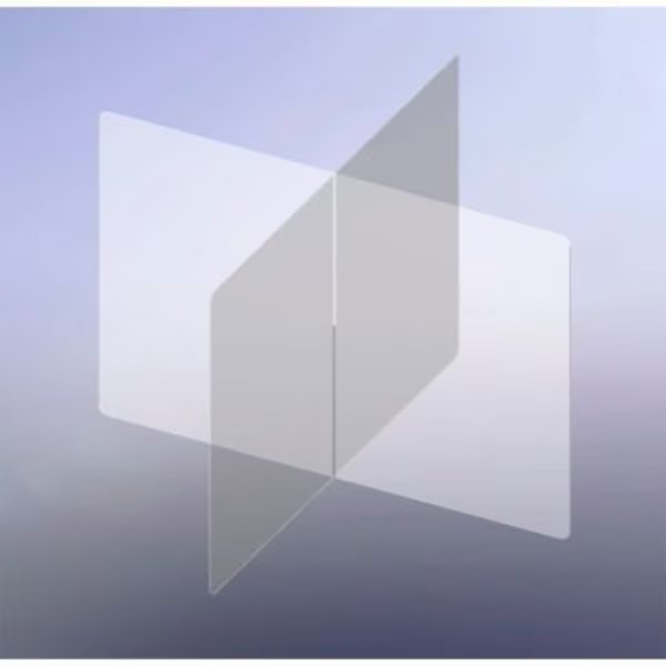 Horizon Acrylic 4 Way Table Divider Shield - 48"W x 48"D x 32"H - Clear, Horizon Mfg, Mfr#: 3134