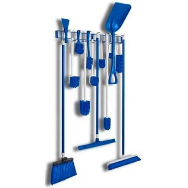 Horizon Manufacturing Utility/Sanitation Hook Rack, Blue, 36-3/8", 16 Hooks - 4054, Horizon Mfg, Mfr#: 4054